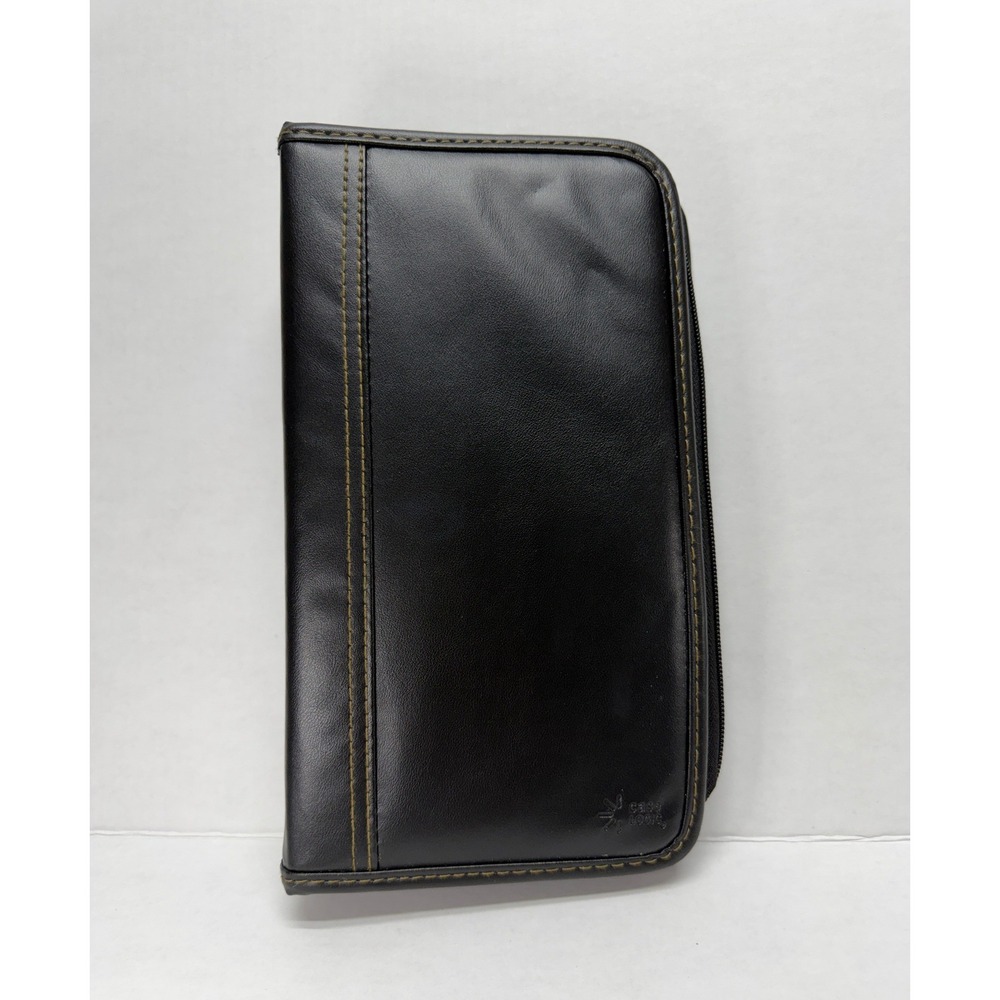 Case Logic Black Faux Leather CD DVD Storage Binder Case 03-22500 Zip Closure
